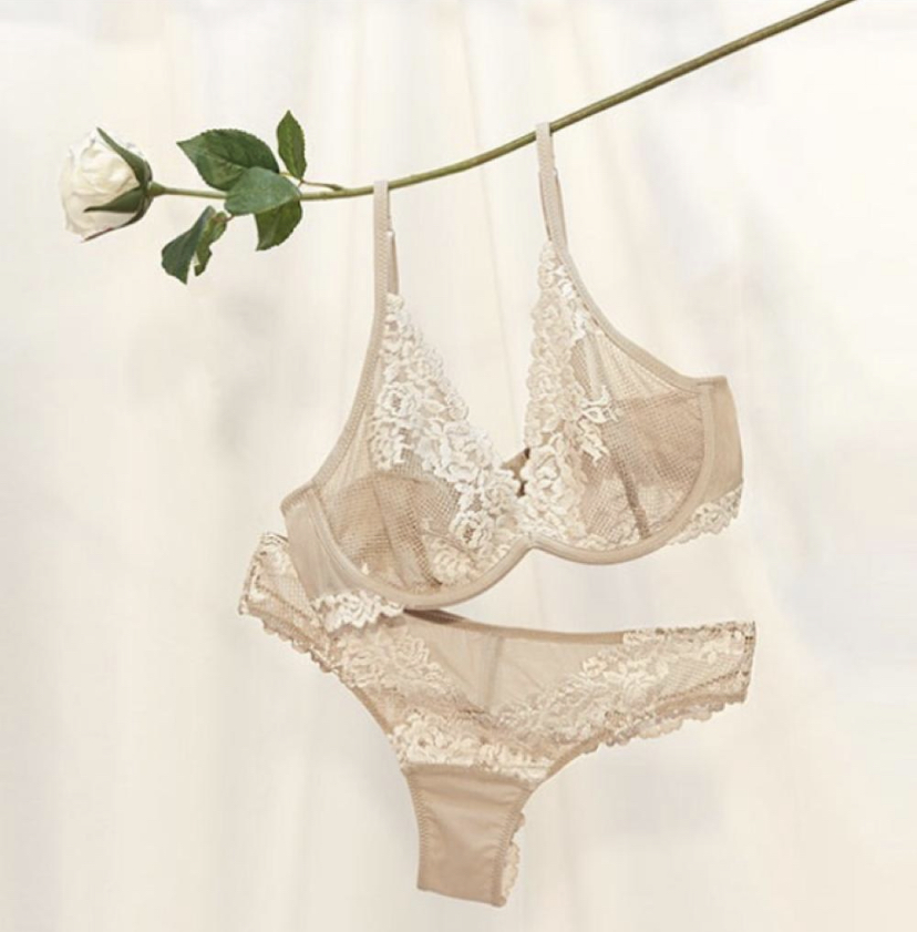 Reggiseno destrutturato e brasiliana Pretty Flowers 