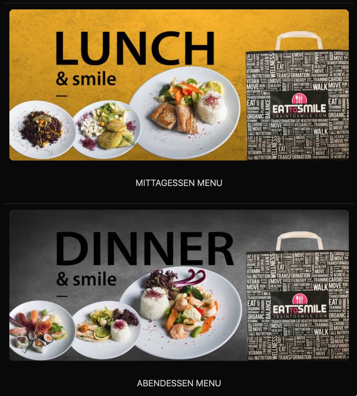 Eattosmile Menu